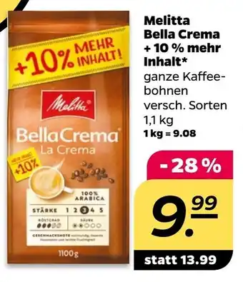 NETTO Melitta Bella Crema + 10% mehr Inhalt* Angebot