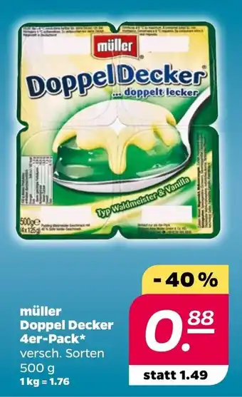 NETTO müller Doppel Decker 4er-Pack* 500 g Angebot