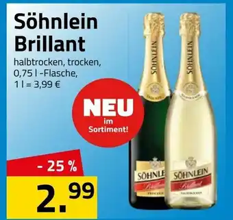 Logo Getränkemarkt Söhnlein Brillant 0,75 L Angebot