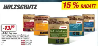 toom Baumarkt z. B. 2in1 Holz-Lasur Angebot