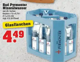 trinkgut Bad Pyrmonter Mineralwasser 12x0,75L Angebot