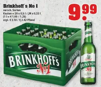 trinkgut Brinkhoff's No.1 24x0,33L/20x0,5L Angebot