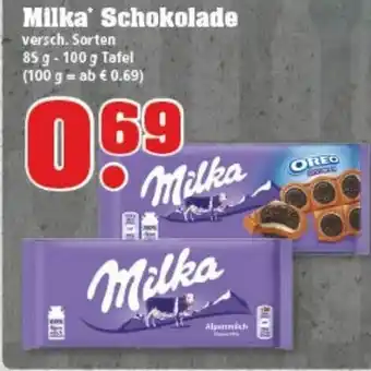 trinkgut Milka Schokolade 85-100g Tafel Angebot