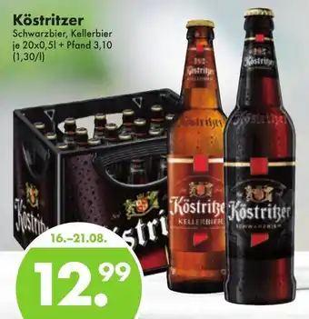 Trink und Spare Köstritzer Schwarz oder Kellerbier 20x0,5L Angebot