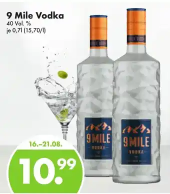 Trink und Spare 9 Mile Vodka 0,7L Angebot