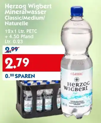Hol'ab Getränkemarkt Herzog Wigbert Mineralwasser Classic/Medium/Naturelle 12x1L Angebot