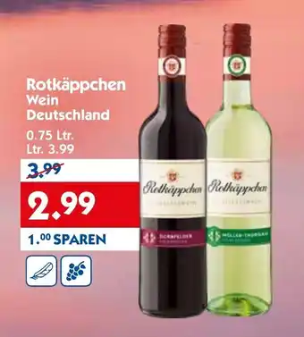 Hol'ab Getränkemarkt Rotkäppchen Wein Deutschland 0,75L Angebot