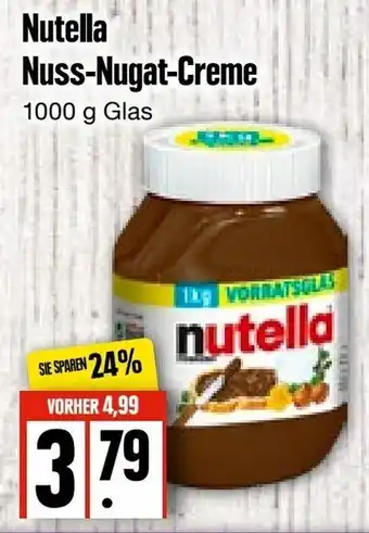 Edeka Frischemarkt Nutella Nuss Nugat Creme 1000g Angebot