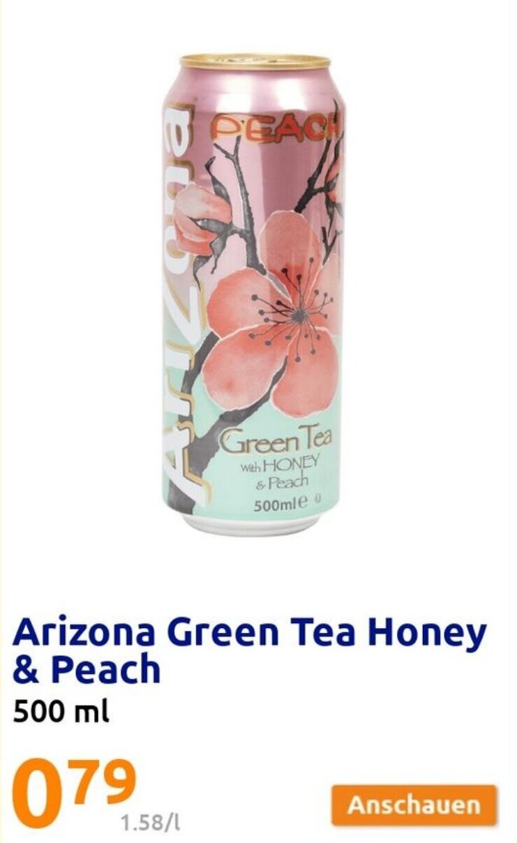 Arizona Green Tea Honey Arizona Eistee Pfirsich & Peach 500 ml Angebot