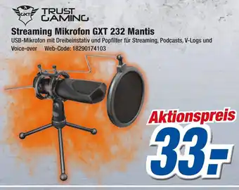 Expert Klein Trust Gaming Streaming Mikrofon GXT 232 Mantis Angebot