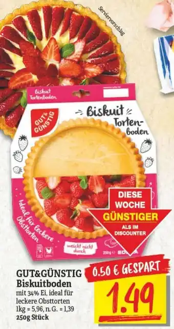 NP Discount GUT&GÜNSTIG Biskuitboden 250g Stück Angebot