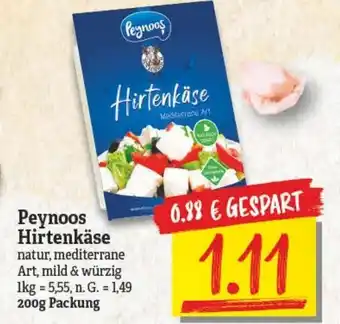 NP Discount Peynoos Hirtenkäse 200 g Packung Angebot