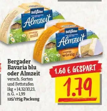 NP Discount Bergader Bavaria blu oder Almzeit 125/175g Packung Angebot