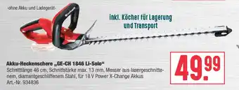 BayWa Einhell Akku Heckenschere GE-CH 1846 Li Solo Angebot