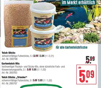 BayWa Teich Sticks, Gartenteich Mix oder Teich Sticks Tricolor Angebot