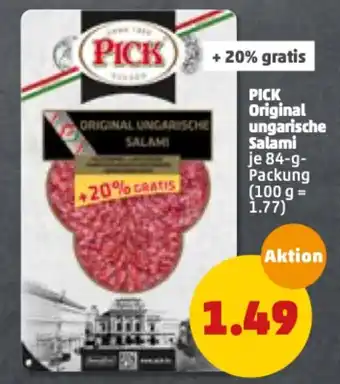 PENNY Pick Original ungarische Salami 84g Angebot