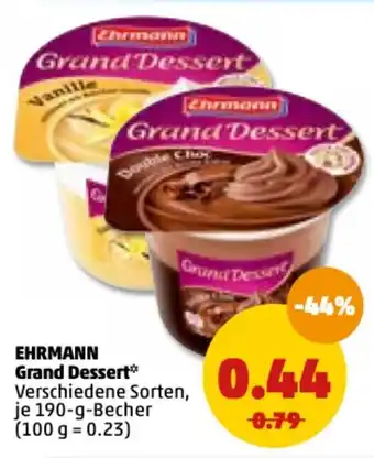 PENNY Ehrmann Grand Dessert  190 g Becher Angebot