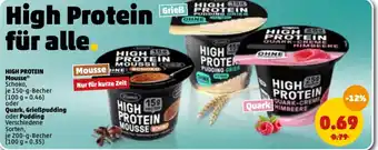 PENNY High Protein Mousse 150g Becher oder Quark, Grießpudding oder Pudding 200g Becher Angebot