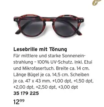 Tchibo Lesebrille mit Tönung Angebot