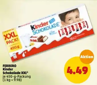 PENNY Ferrero Kinder Schokolade XXL 450g Angebot