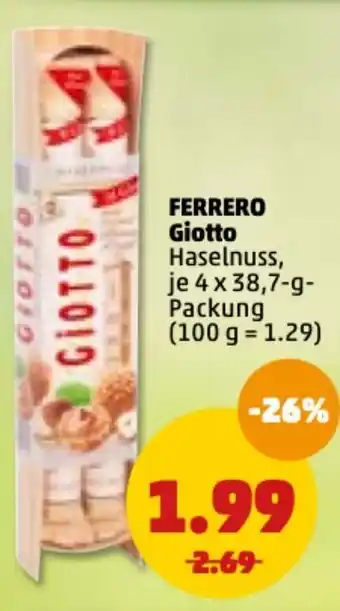 PENNY Ferrero Giotto 4x38,7g Angebot