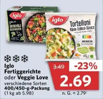 Combi iglo Fertiggerichte oder Veggie Love 400/450-g-Packung Angebot