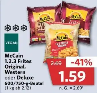 Combi McCain 1-2-3 FRITES Original, Western oder Deluxe 600/750-g-Beutel Angebot