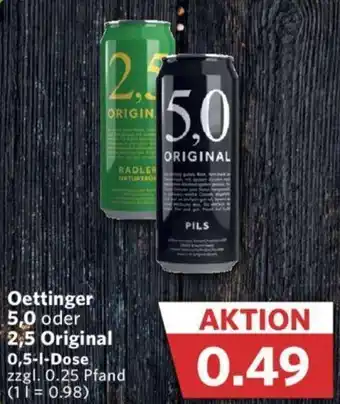 Combi Oettinger 5,0 oder 2,5 Original 0,5-1-Dose Angebot