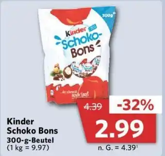 Combi Kinder Schoko-Bons 300-g-Beutel Angebot