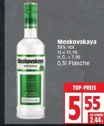 Edeka Moskovskaya Vodka 500ml Angebot