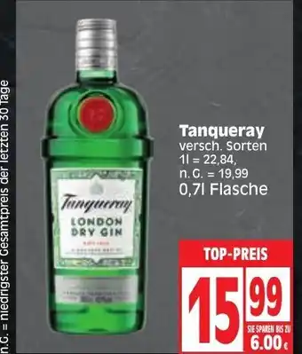 Edeka Tanqueray LONDON DRY GIN 700ml Angebot