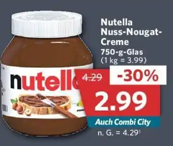 Combi Nutella Nuss-Nougat-Creme 750-g-Glas Angebot