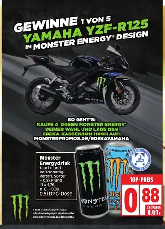 Edeka Monster Energydrink 500ml Angebot