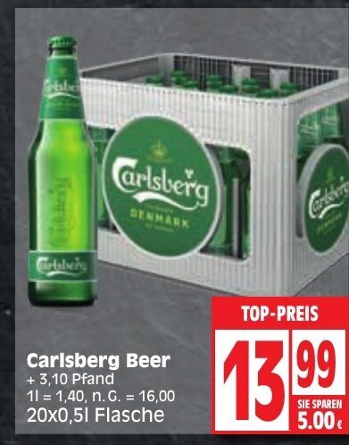 Edeka Carlsberg Beer 20*500ml Angebot