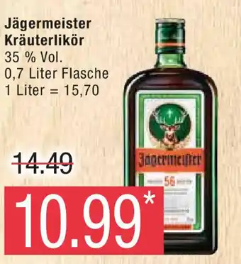 Marktkauf Jägermeister Kräuterlikör 35 % Vol. 0,7 L Angebot