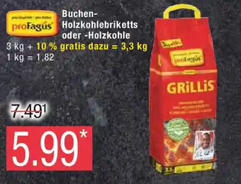 Marktkauf profagus Holzkohlebriketts oder -Holzkohle 3.3kg Angebot