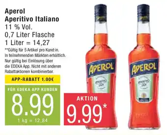 Marktkauf Aperol Aperitivo Italiano 11 % Vol. 700ml Angebot