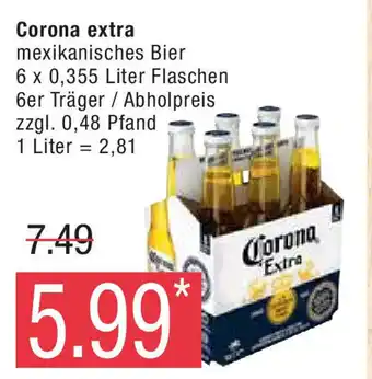 Marktkauf Corona extra mexikanisches Bier 6 x 0,355 L Angebot