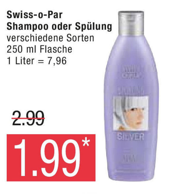 SwissoPar Shampoo oder Spülung verschiedene Sorten 250 ml Angebot bei