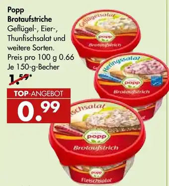 Galeria Markthalle Popp Brotaufstriche 150g Becher Angebot