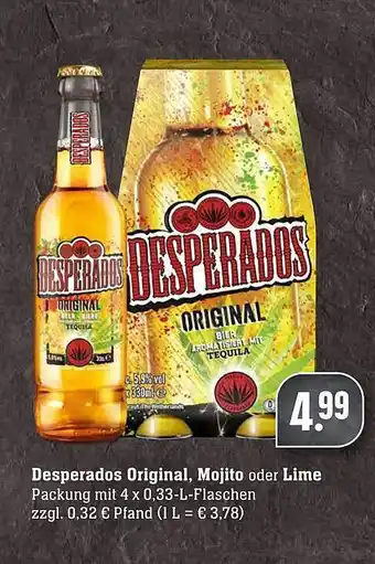 Scheck-in-Center Desperados Original,Mojito oder Lime Angebot