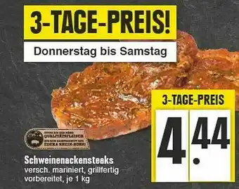 E-Center Schweinenackensteaks Angebot