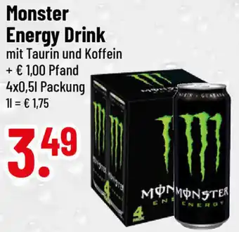 trinkgut Monster Energy Drink 4x0,5 L Packung Angebot