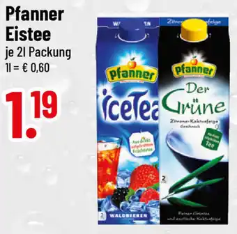 trinkgut Pfanner Eistee 2 L Packung Angebot