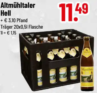 trinkgut Altmühltaler Hell 20x0,5 L Flasche Angebot