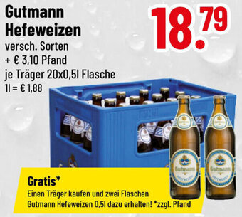 trinkgut Gutmann Hefeweizen 20x0,5 L Flasche Angebot