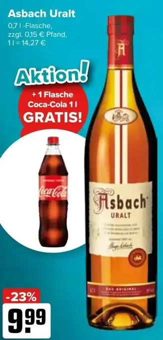 Logo Getränkemarkt Asbach Uralt 0,7 L Flasche Angebot