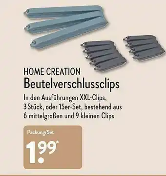 Aldi Nord Home Creatin Beutelverschlussclips Angebot