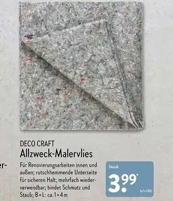 Aldi Nord Deco Craft Allzweck-malervlies Angebot