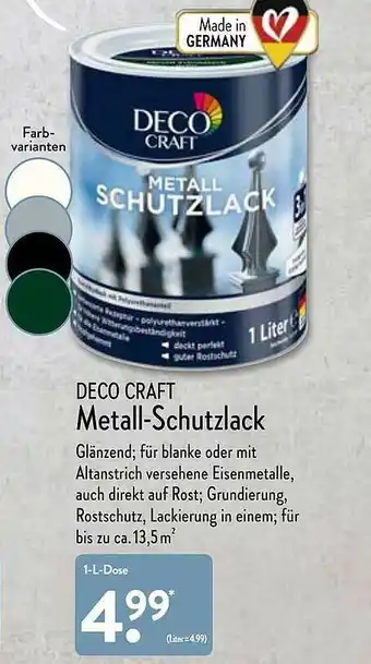 Aldi Nord Deco Craft Metall-schutzlack Angebot